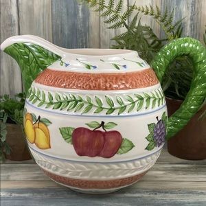 ⭐️Strata Group Fresh N Fruity Vintage Hand Decorated Pitcher